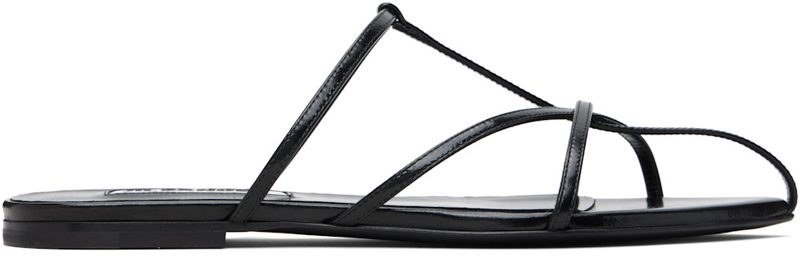 Black Pointed Toe Sandals 261249F124002