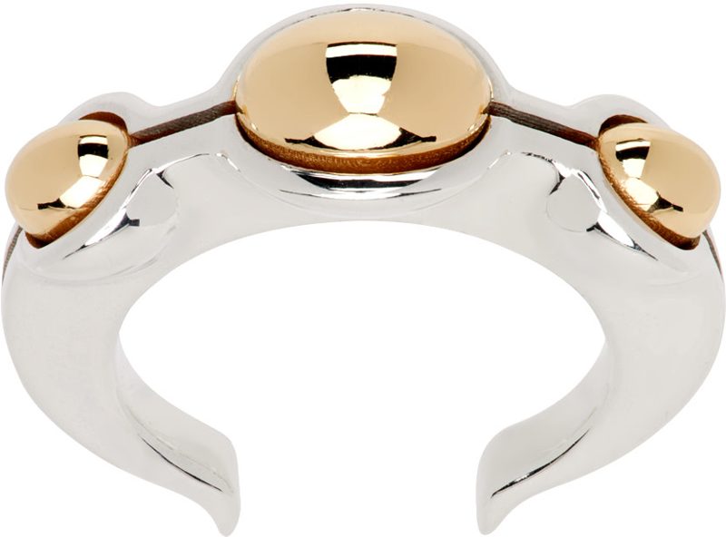 Silver & Gold Open Band Ring 242798M147002