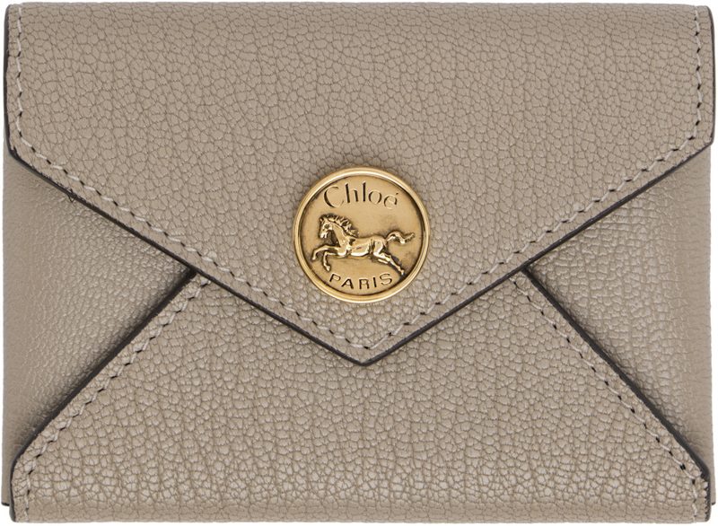 Chloe Gray Envelope Card Holder 261338F037003