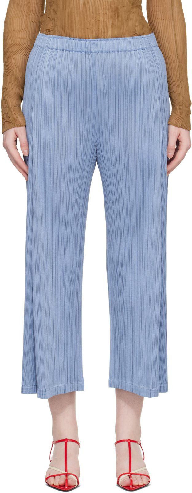 PLEATS PLEASE [이세이 미야케] Blue Monthly Colors December Trousers 261941F087006
