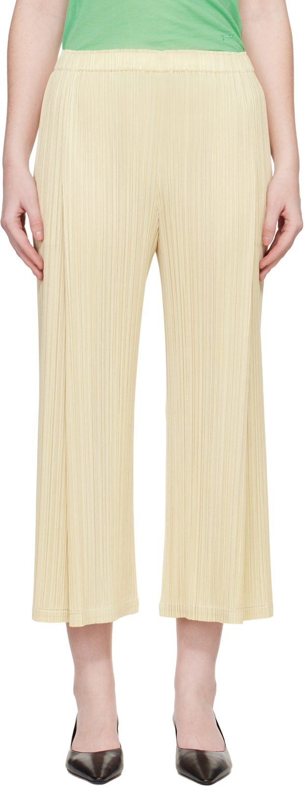 PLEATS PLEASE [이세이 미야케] Yellow Monthly Colors December Trousers 261941F087007