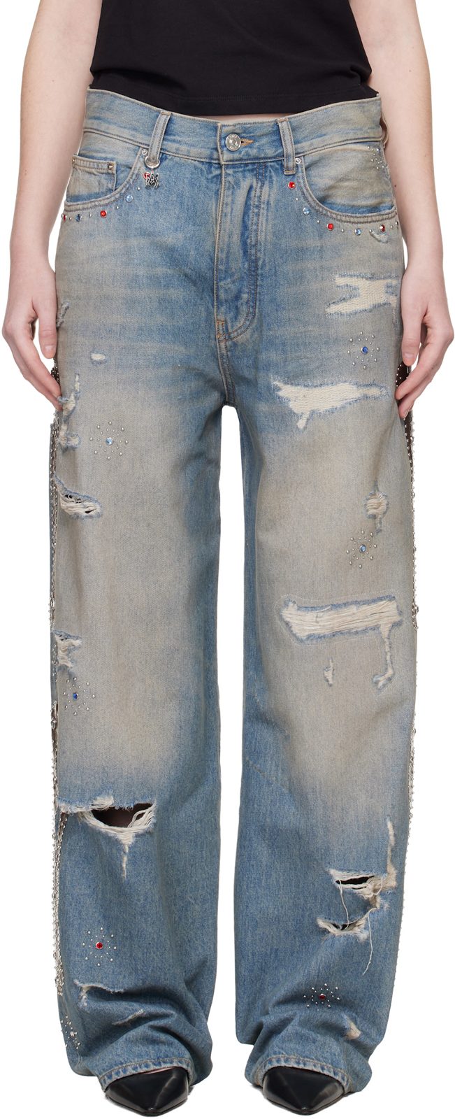Blue Bones Studded Jeans 261886F069002