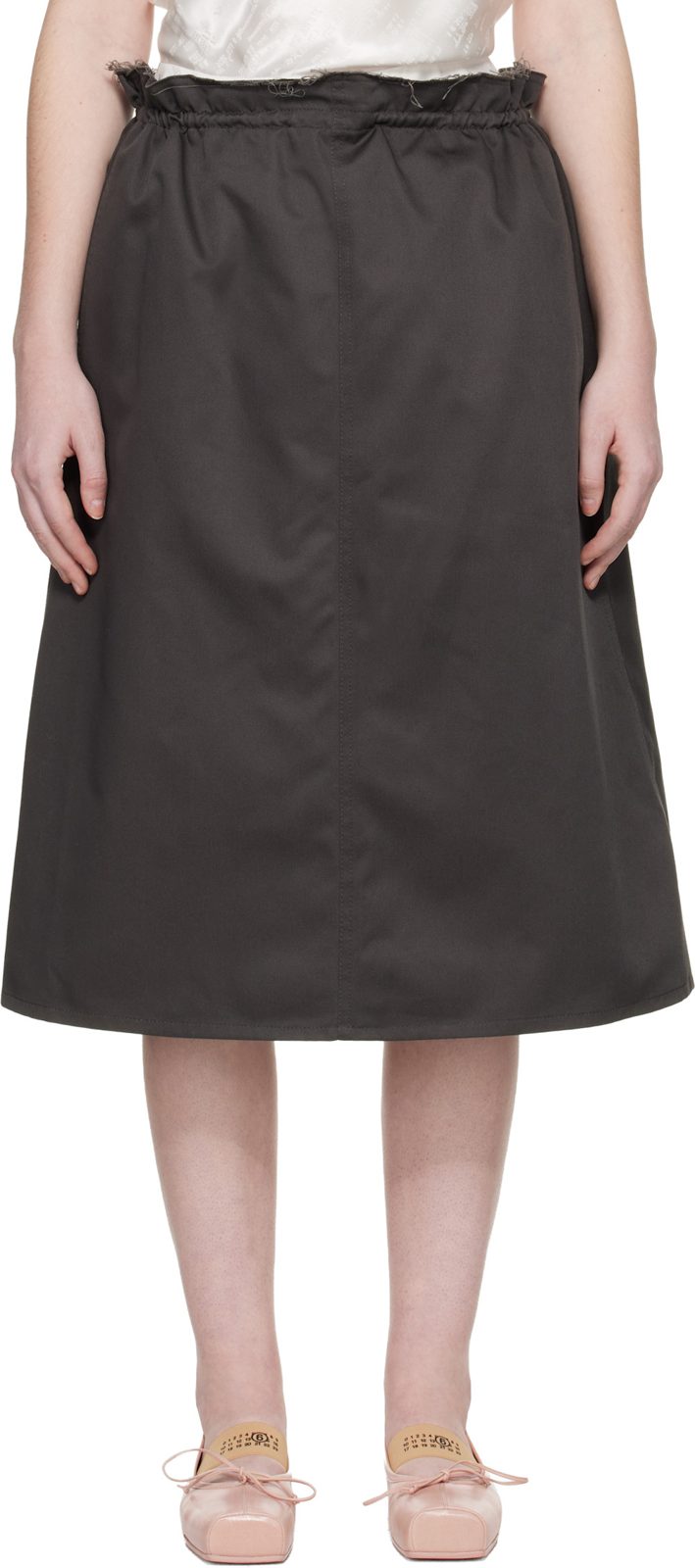 Gray Long Skirt 261188F093002