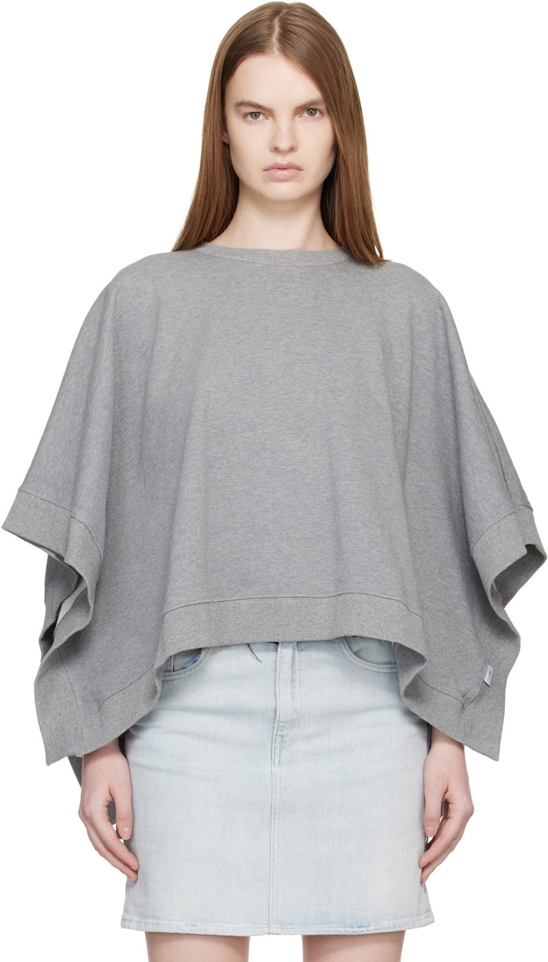 Gray Unbrushed Cotton Sweatshirt 261188F096000