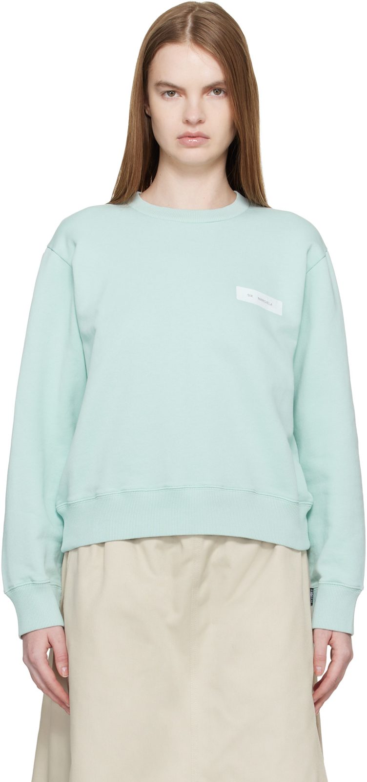 Blue Cotton Sweatshirt 261188F098002