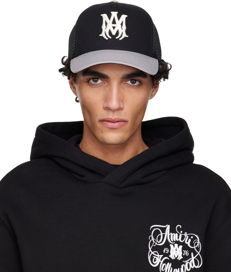 Black & Gray MA Trucker Cap 261886M139010