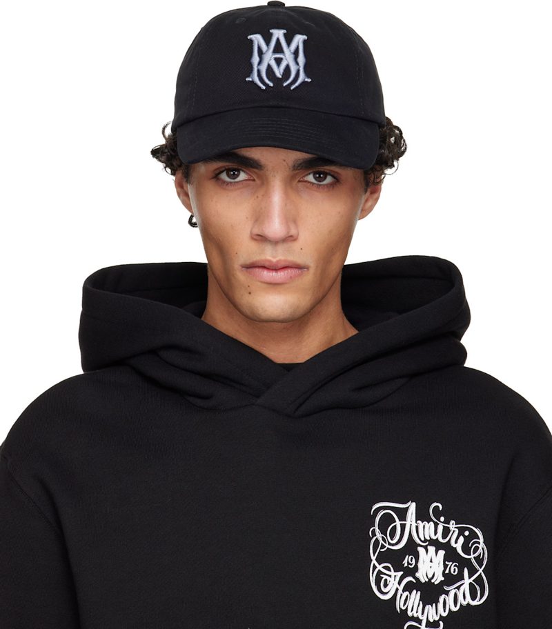 Black MA Denim Cap 261886M139009