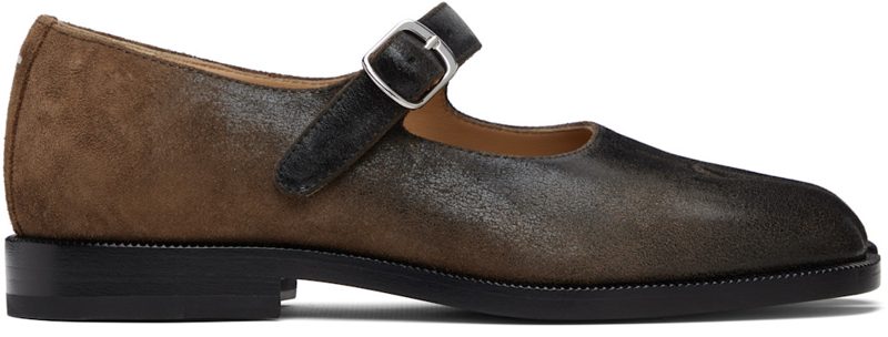 Brown Tabi Mary-Jane Ballerina Flats 261168F121007