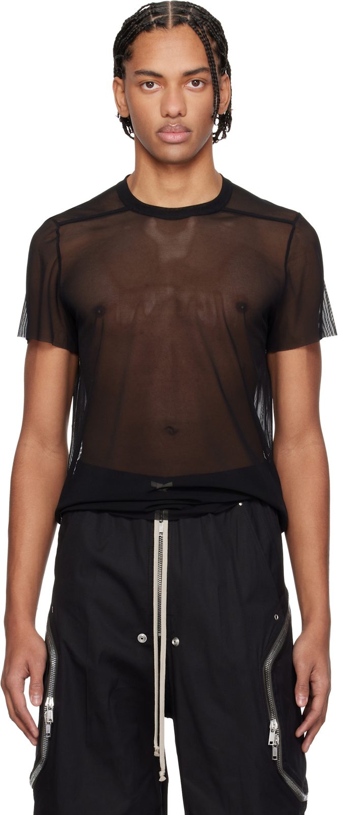 Black Temple Short Level T-shirt 261232M213069