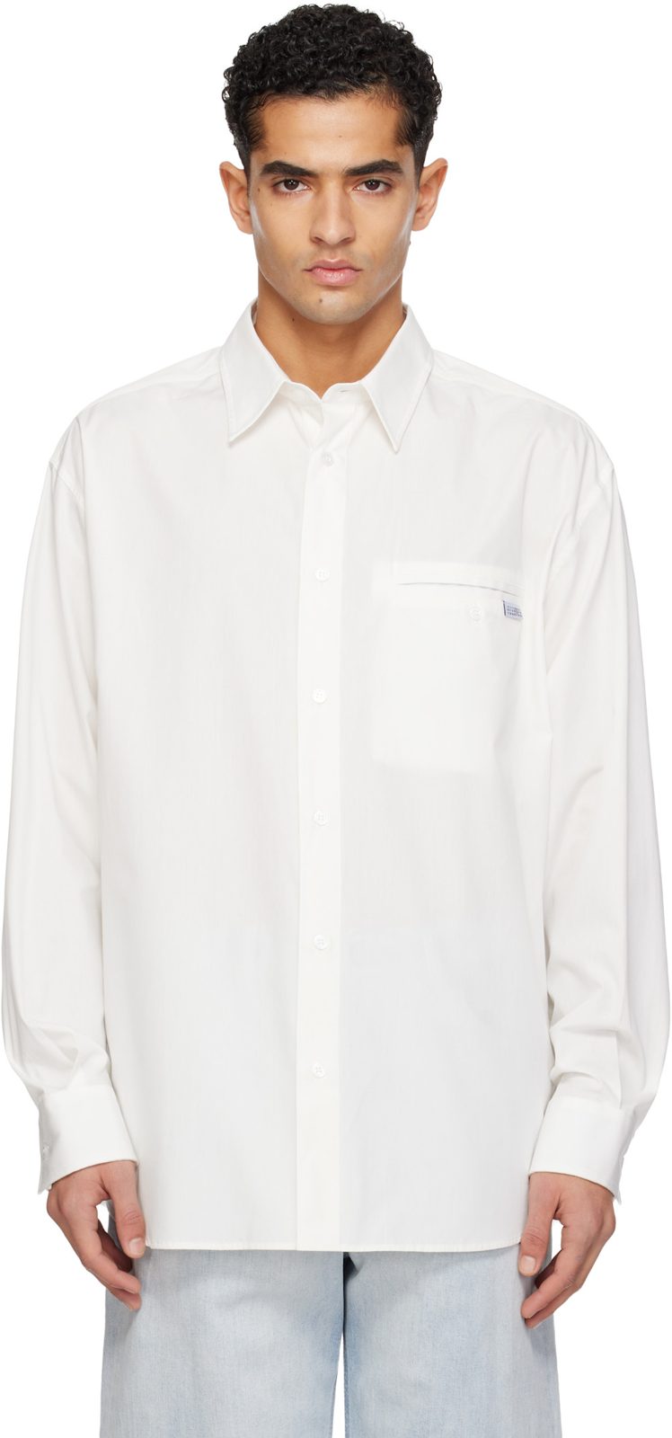 White Cotton Shirt 261188M192003