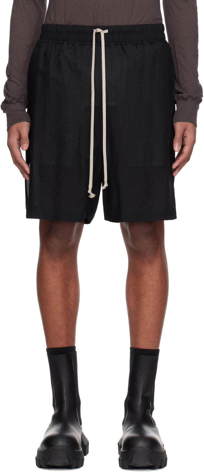 Black Temple Boxer Shorts 261232M193051
