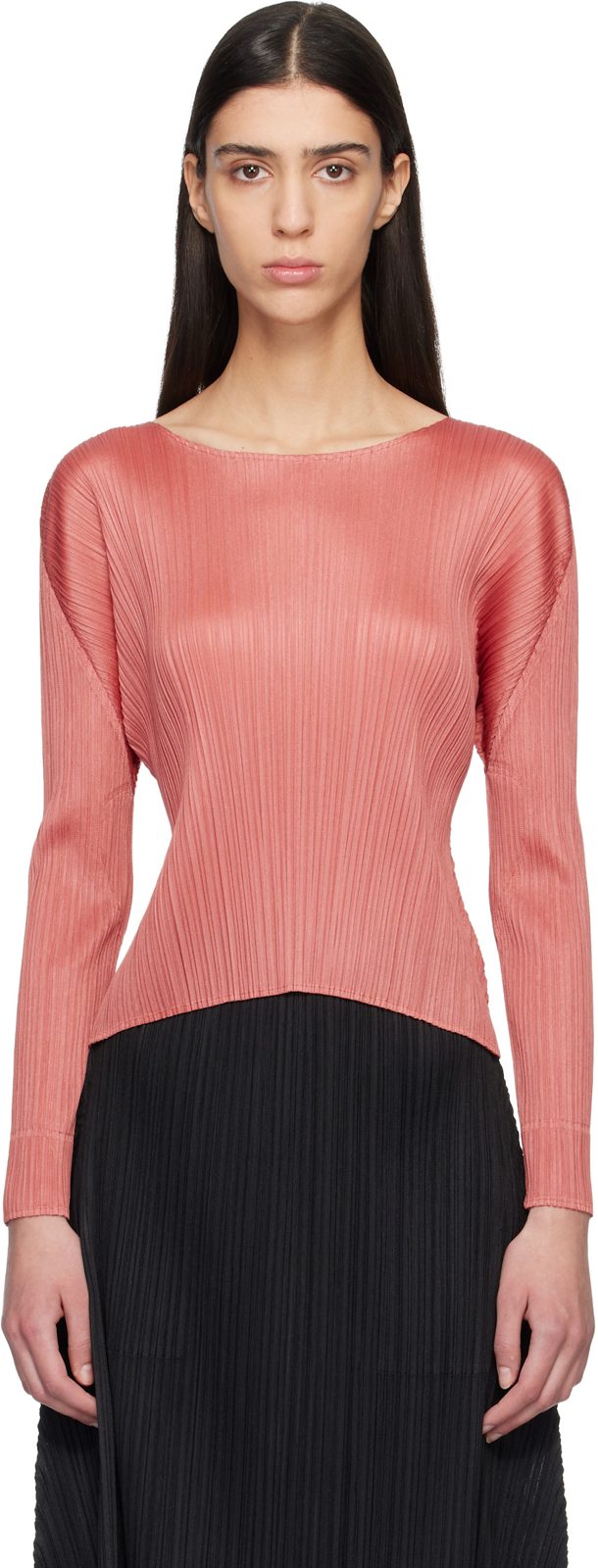 PLEATS PLEASE [이세이 미야케] Pink Monthly Colors October Top 261941F110003