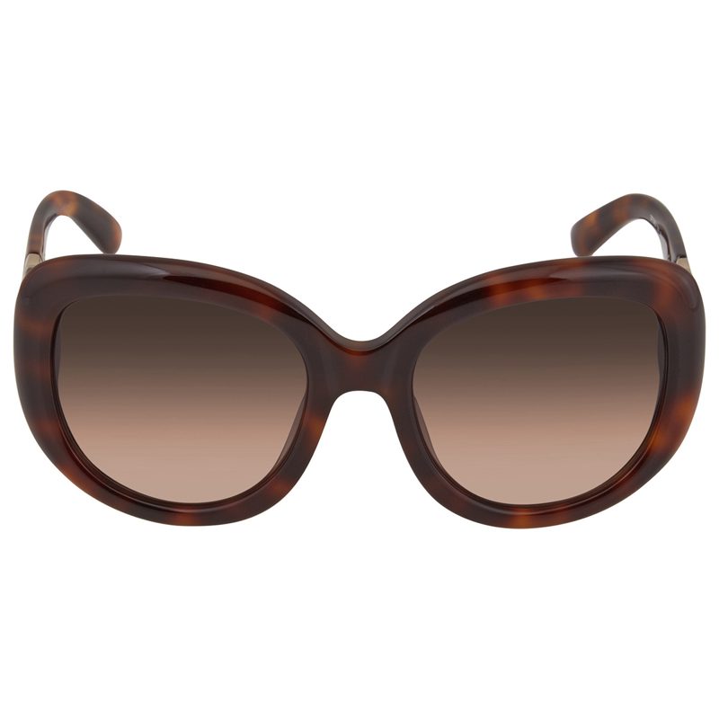 Salvatore Brown Oval Ladies Sunglasses SF727S 214 53