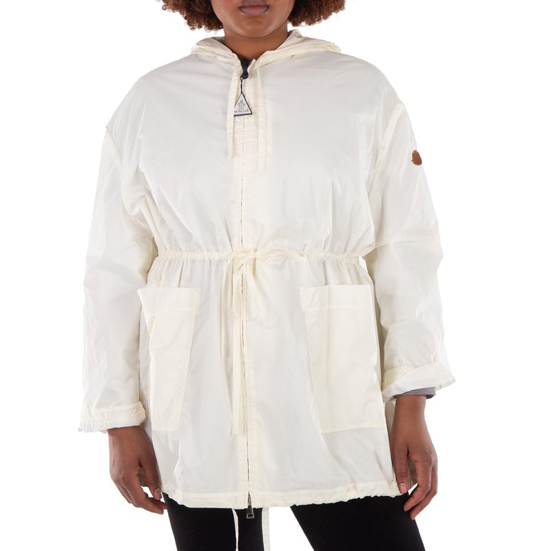Hooded Logo-Patch Rain Jacket