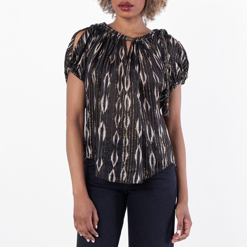 Sonae Pleated Silk Blouse