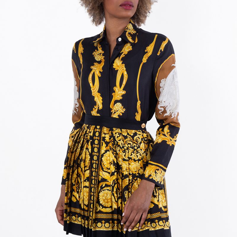 Cameo Silk Button Down Shirt