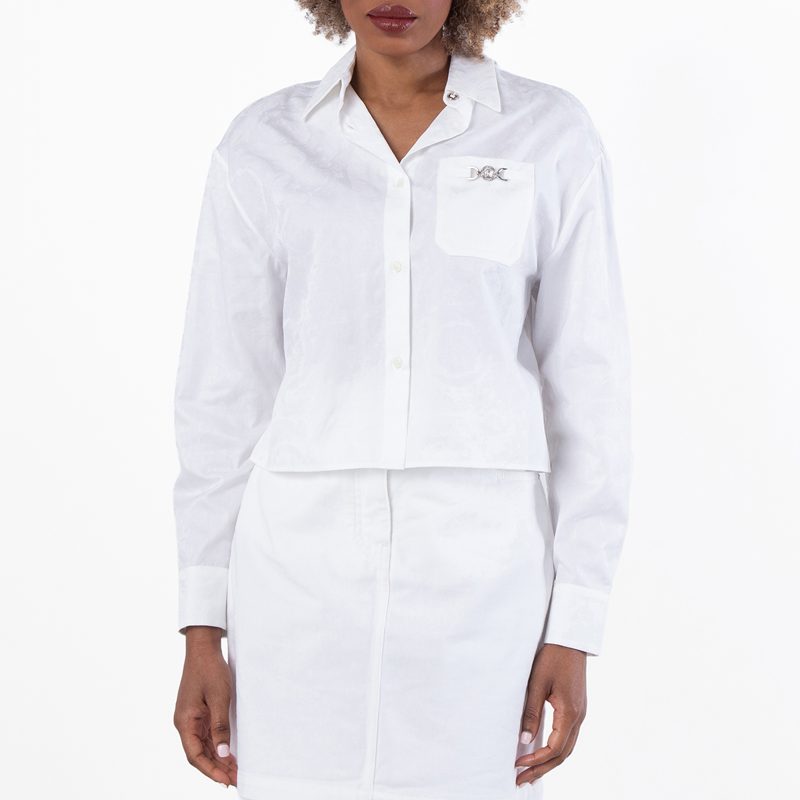 Barocco Jacquard Cropped Shirt