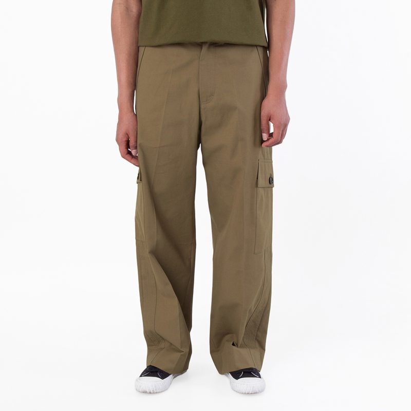 Cotton Canvas Cargo Pants