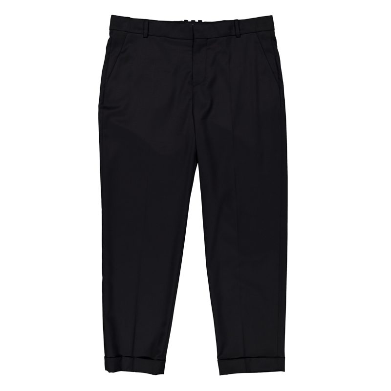 Straight Leg Tailored Wool Trousers
