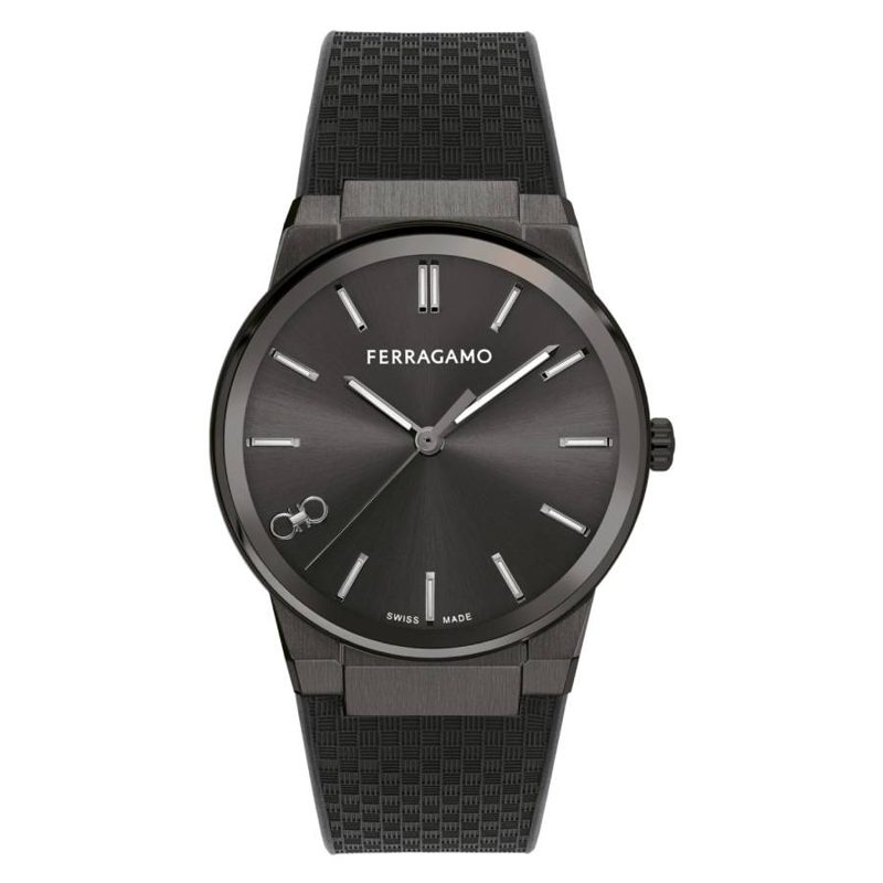 Infinity Sapphire Quartz Black Dial Mens Watch SFST00224