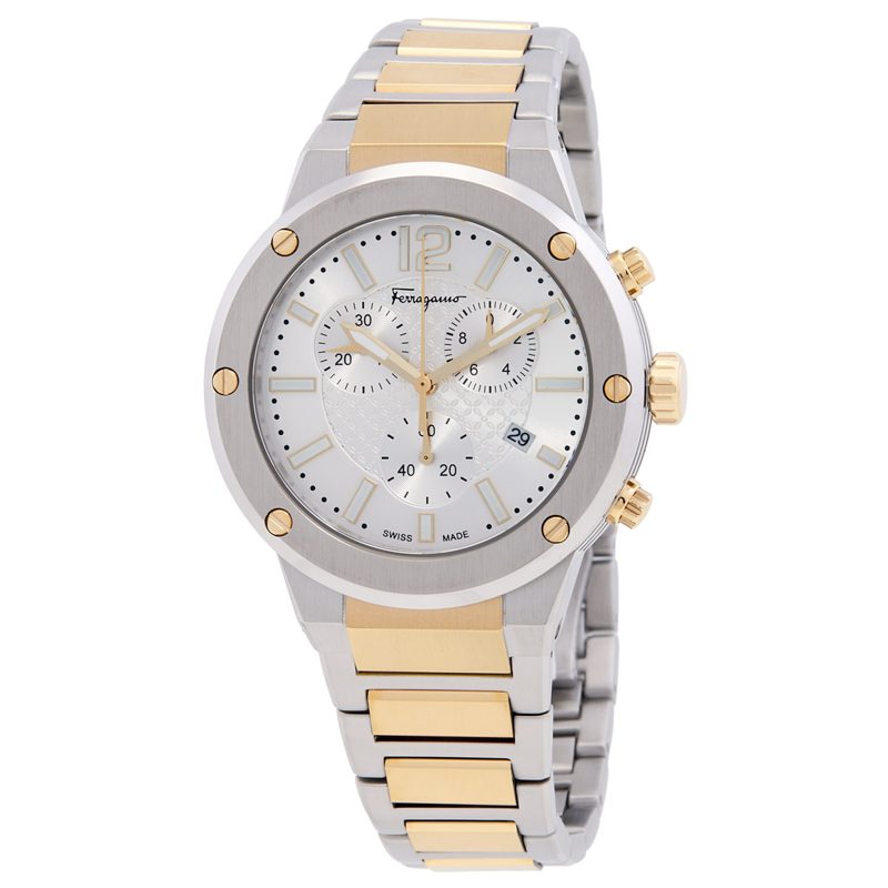 F-80 Chronograph Quartz White Dial Mens Watch SFJE00624