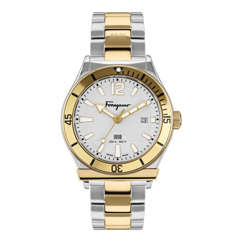 Salvatore [페라가모] 1898 Sport Quartz Silver Dial Mens Watch SFFN00921