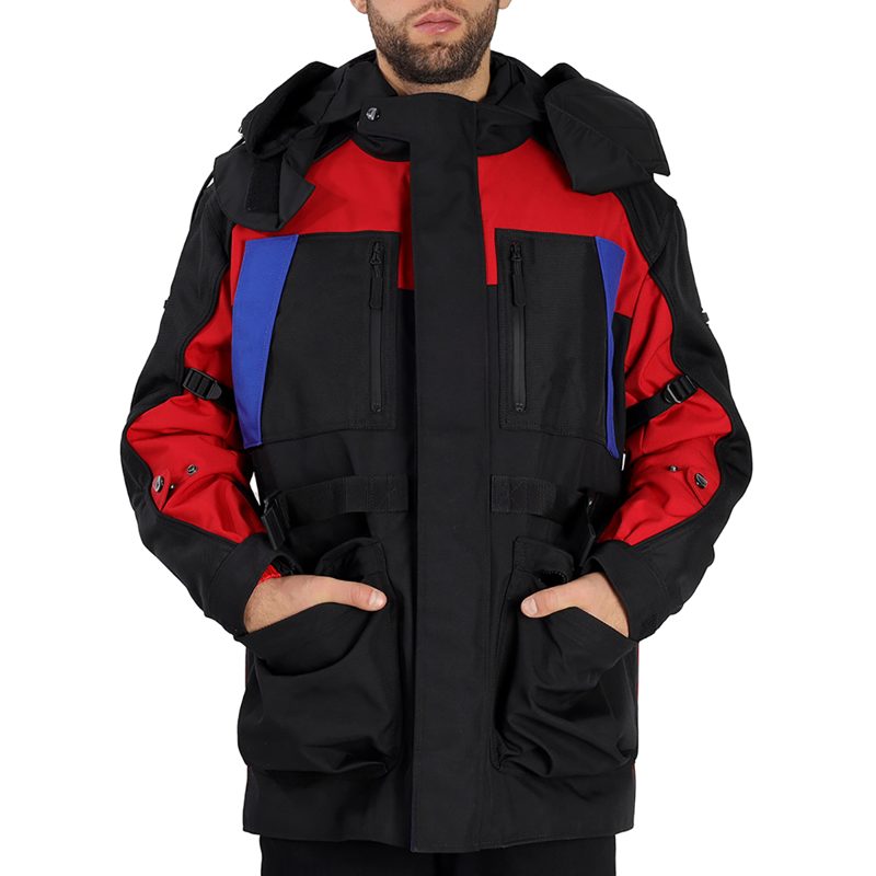 Detachable Puffer Colour-block Jacket