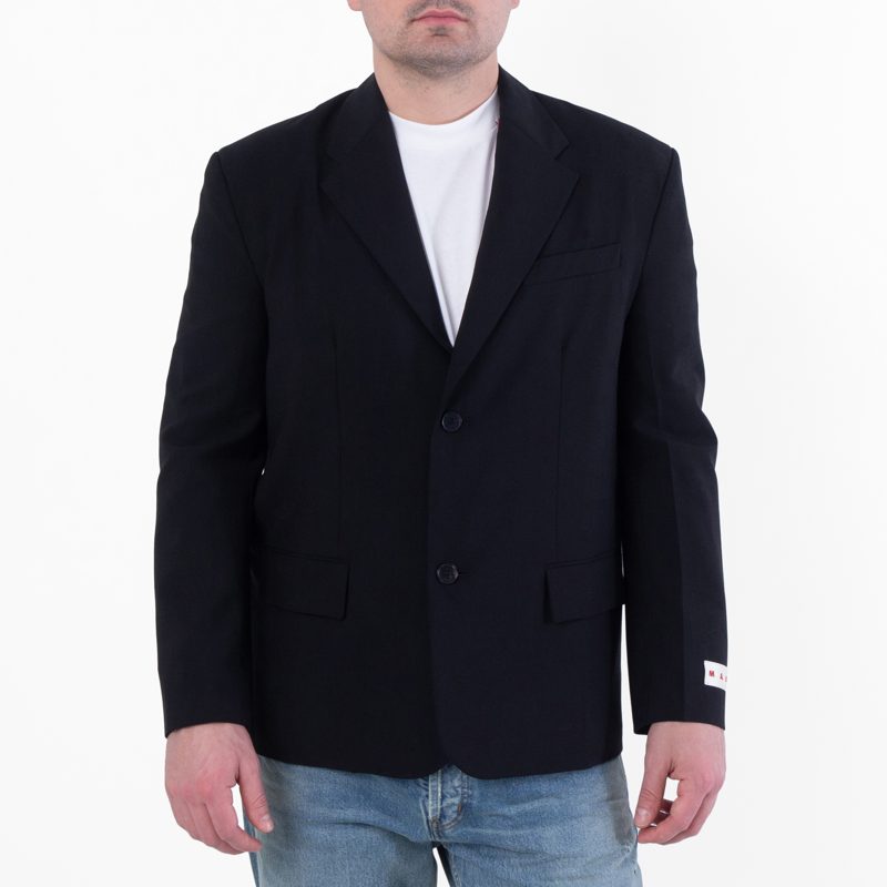 Marni Logo Embroidered Single Breasted Blazer