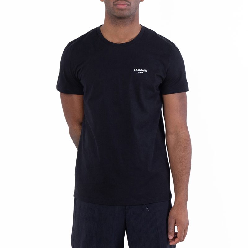 Flock Logo Cotton T Shirt