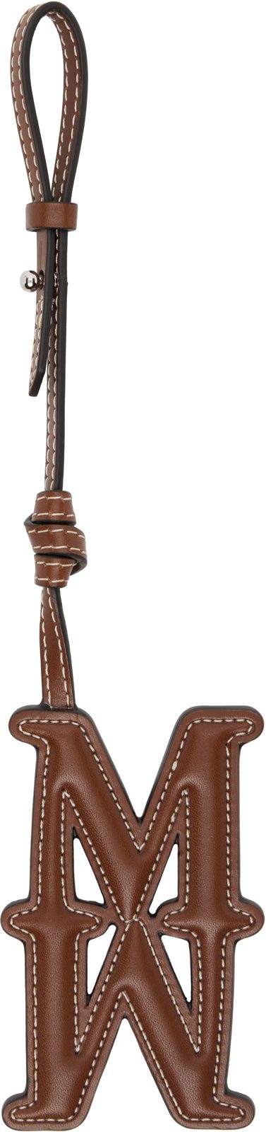 Brown MMCharm Leather Bag Charm 261118F025002