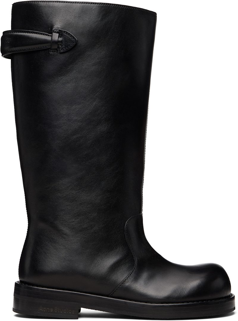 Black Leather Boots 261129F114000