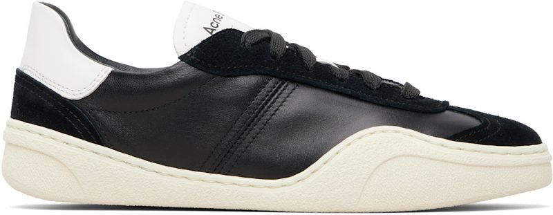 Black Leather Sneakers 261129M237009