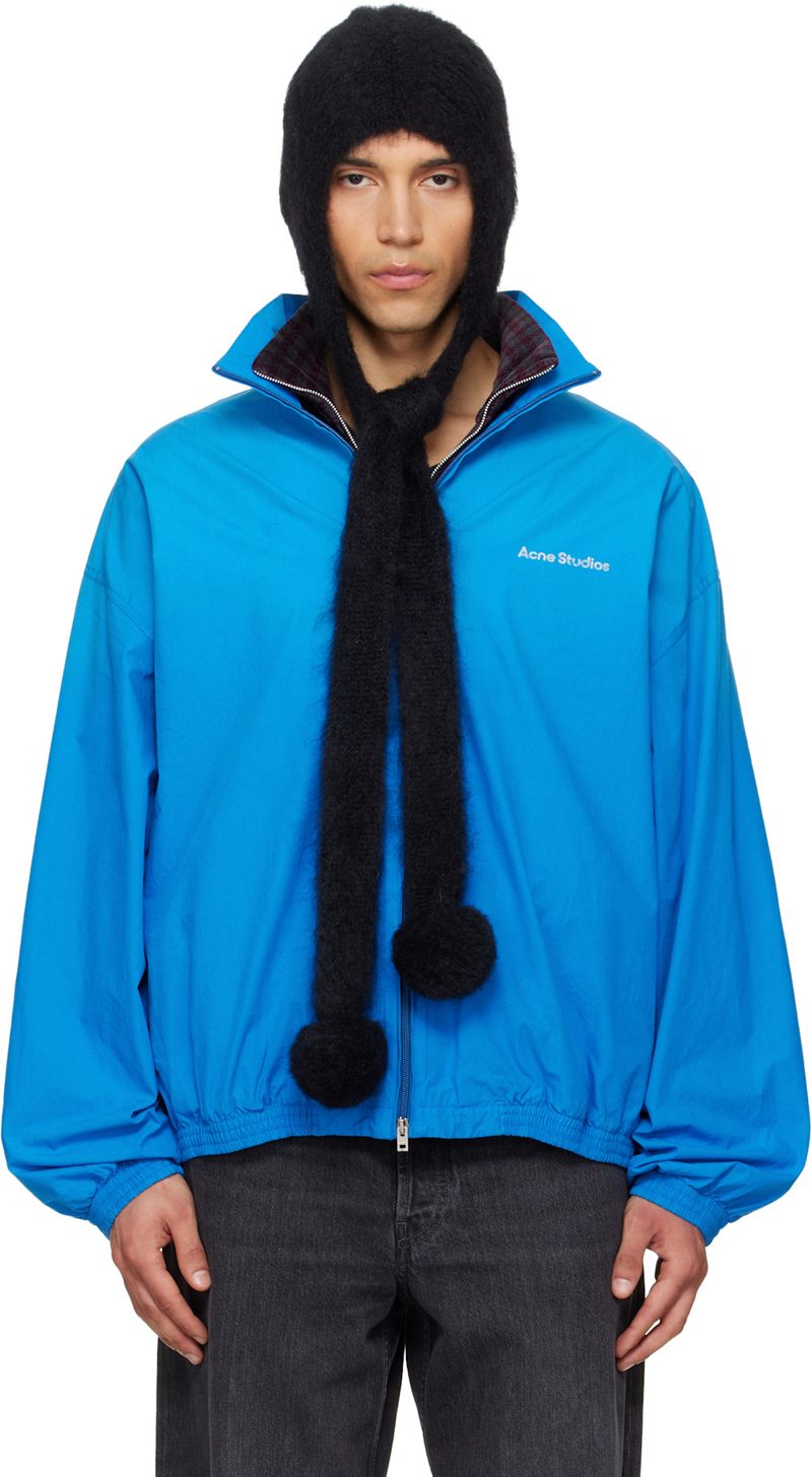 Black Mohair Earflap Hood 261129M138001