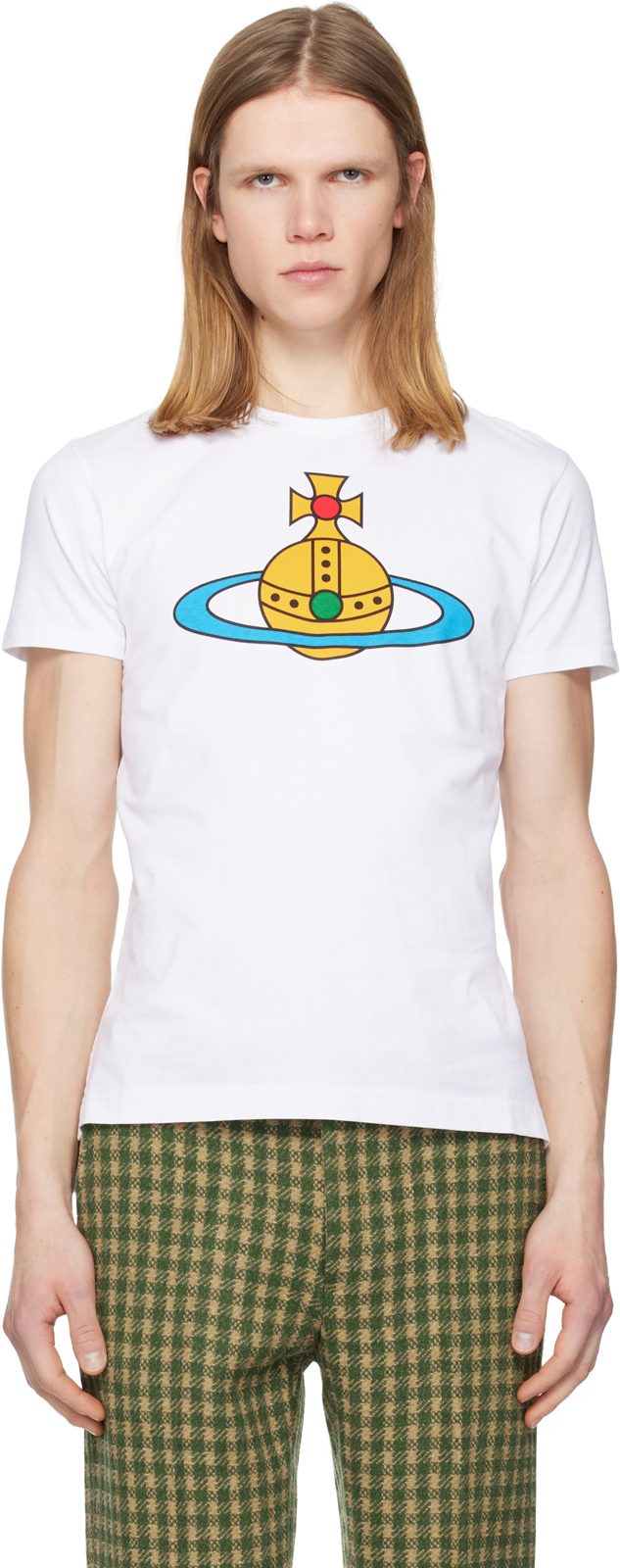 White Oversized Orb Peru T-shirt 261314M213020