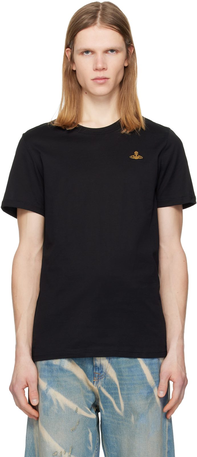 Black Embroidered Logo T-shirt 261314M213049