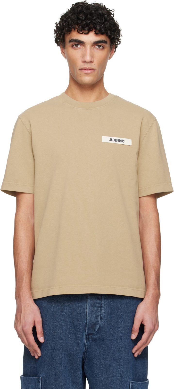 Beige The Gros Grain T-shirt 261553M213005