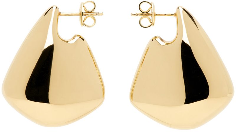 Gold Small Fin Earrings 241798F022022
