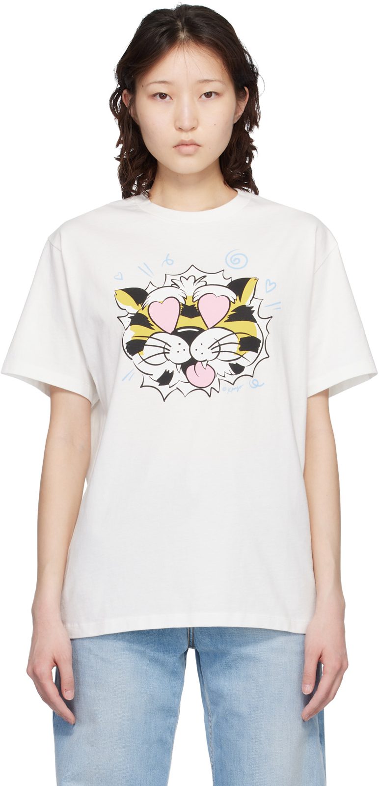 겐조 Paris Wild Tiger Loose T-shirt 261387F110000