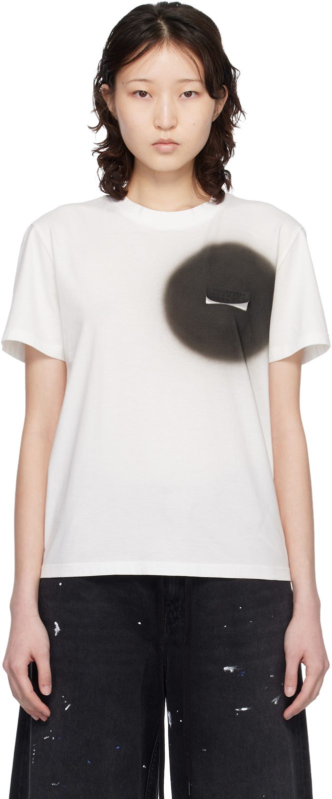 오프화이트 Spray Paint T-shirt 261188F110008