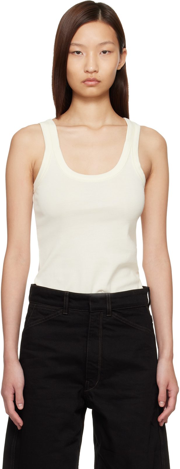 오프화이트 Rib Tank Top 261646F111001