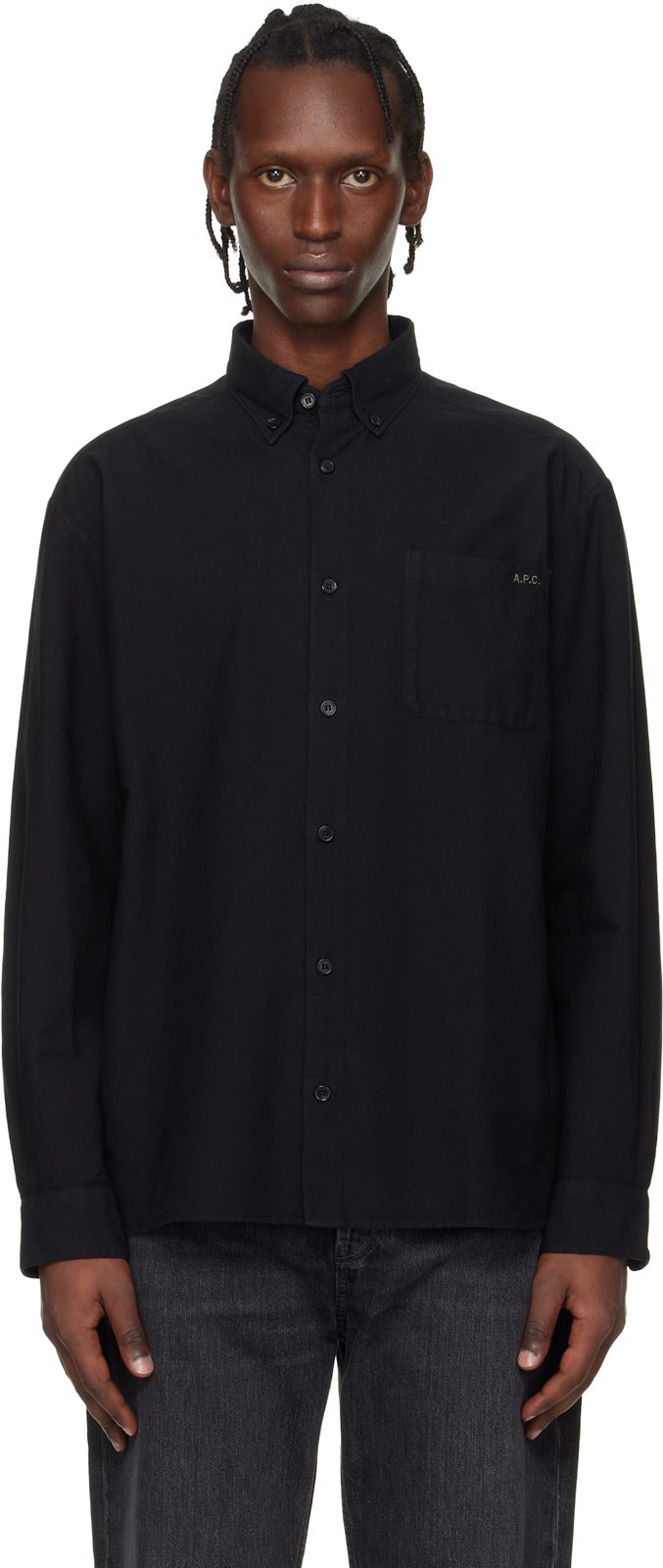 Black Mateo Logo Shirt 261252M192019