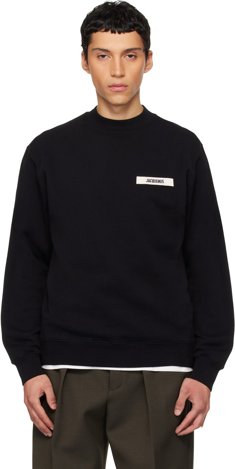 Black Les Classiques The Gros Grain Sweatshirt 261553M204000