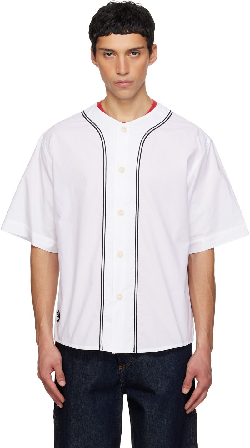 White [겐조] Paris Boke Flower 2.0 Baseball Shirt 261387M192000