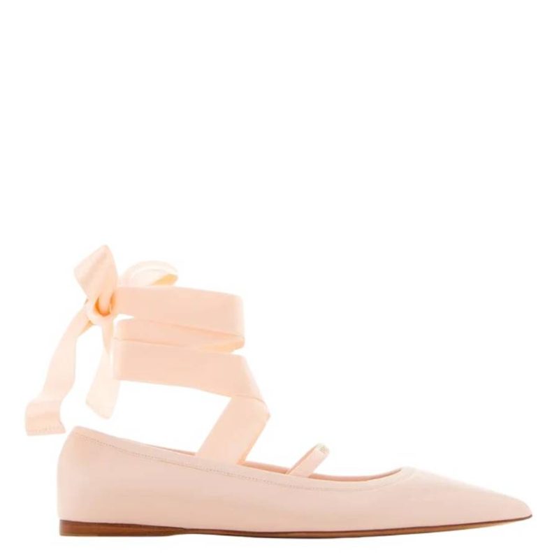 Ankle Ribbon Ballet Flats