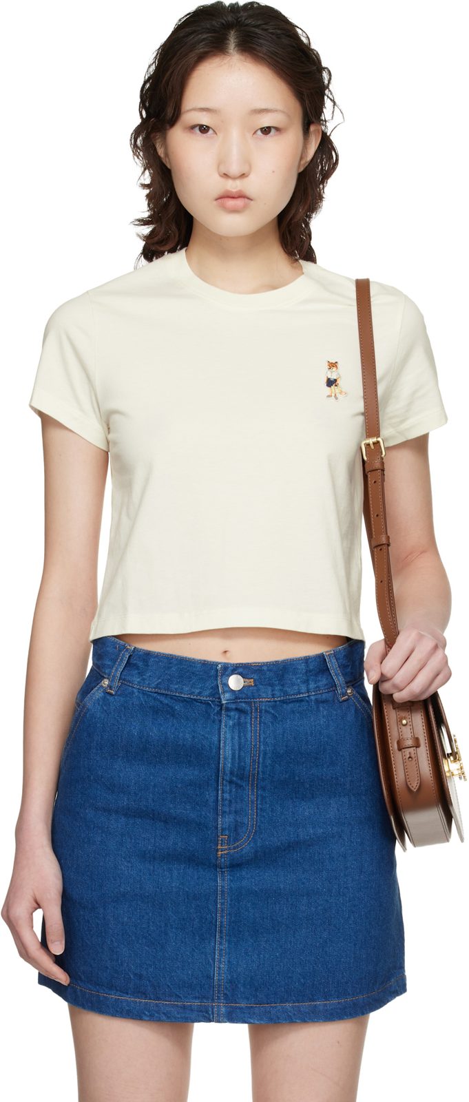 Maison Kitsune [오프화이트] Dressed Fox Baby T-shirt 261389F110010