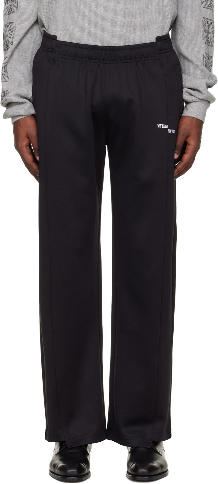 Black Cut-Up Athletic Sweatpants 261669M190008