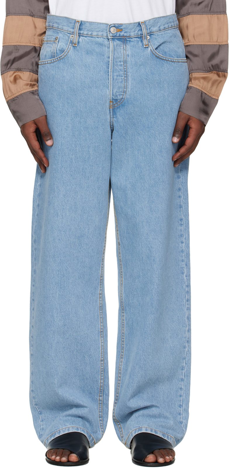 Blue Loose Fit Jeans 261358M186006