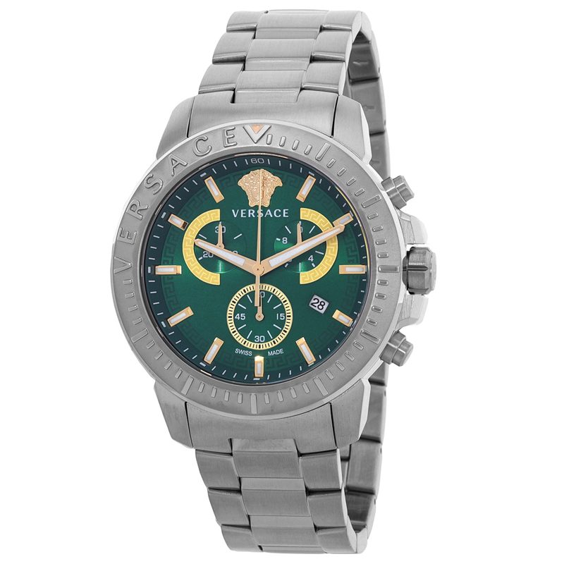 New Chrono Chronograph Quartz Green Dial Mens Watch VE2E00821