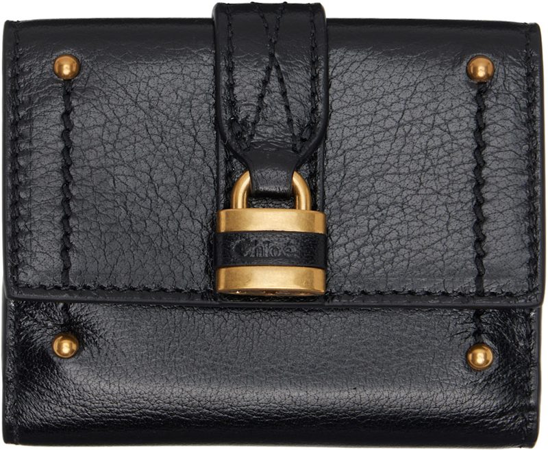 Chloe Black Mini Paddington Tri-Fold Wallet 261338F040001
