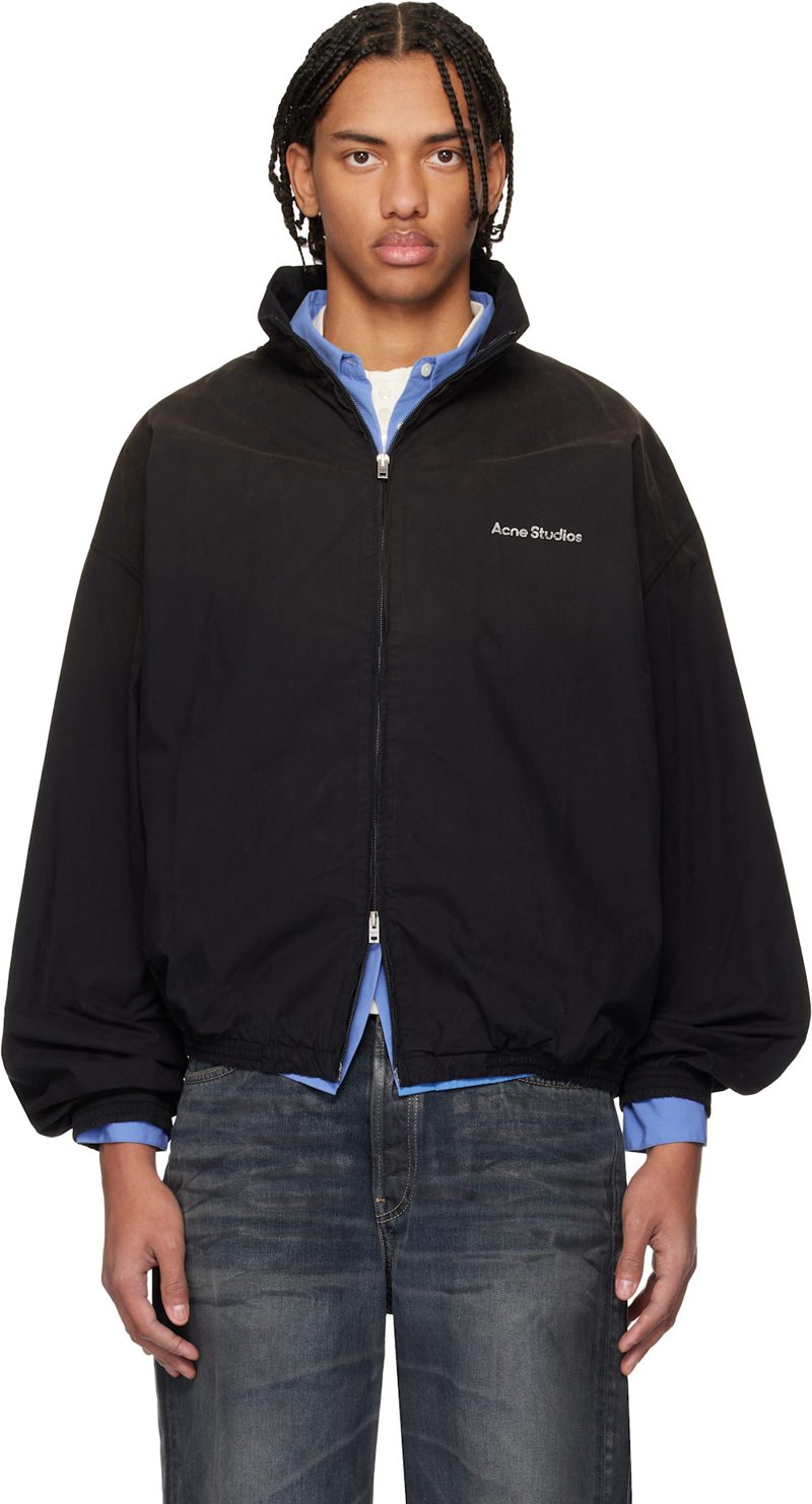 Black Logo Zipper Jacket 261129M180005